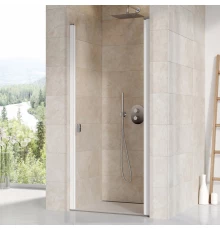 Душевая дверь в нишу Ravak Chrome CSD1-90, профиль белый, витраж транспарент, 0QV70100Z1