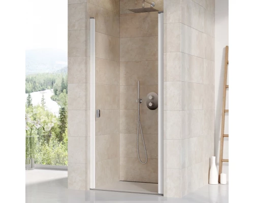 Душевая дверь в нишу Ravak Chrome CSD1-90, профиль белый, витраж транспарент, 0QV70100Z1