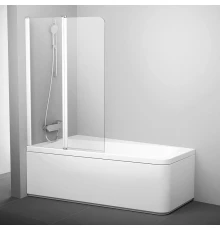 Шторка на ванну Ravak 10CVS2-100 левая/правая, профиль белый, витраж транспарент, 7QLA0103Z1/7QRA0103Z1