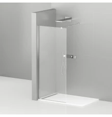 Душевая стенка Cezares Liberta 130 см со свободным входом, стекло прозрачное, профиль хром, LIBERTA-L-1-130-120-C-Cr
