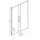 Душевая дверь в нишу Aquanet Delta NPE6121, 160 x 200 см, стекло прозрачное, профиль хром, 273613