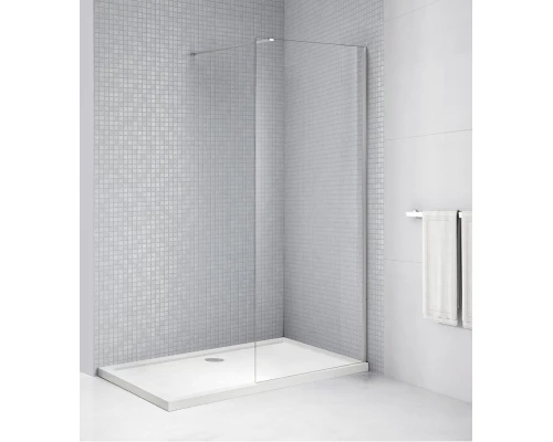 Душевая стенка Cezares Liberta 120 см со свободным входом, стекло прозрачное, профиль хром, LIBERTA-L-1-120-120-C-Cr