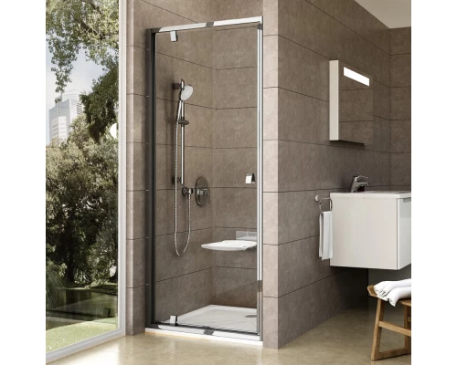 Душевая дверь одноэлементная Ravak Pivot PDOP1-90 (блестящий+транспарент) 03G70C00Z1