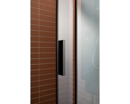 Душевая дверь в нишу Aquanet Pleasure, 150 х 200 см, стекло прозрачное, профиль черный матовый, AE60-N-150H200U-BT