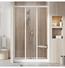 Душевая дверь в нишу Ravak Supernova ASDP3-80, профиль белый, витраж транспарент, 00V40102Z1