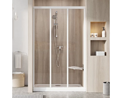 Душевая дверь в нишу Ravak Supernova ASDP3-80, профиль белый, витраж транспарент, 00V40102Z1