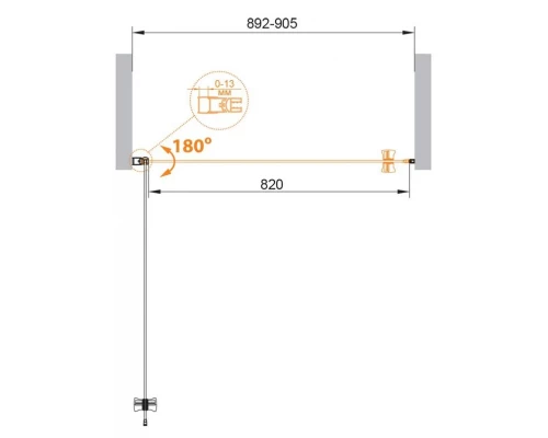 Душевая дверь Cezares ECO-B-1-90-Cr, 90 см