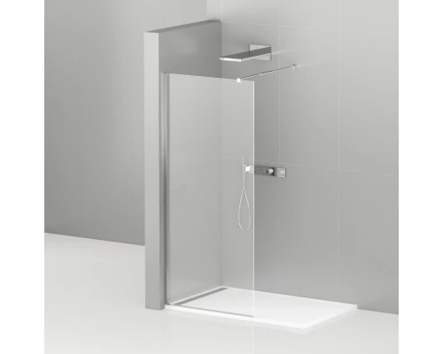 Душевая стенка Cezares Liberta 115 см со свободным входом, стекло прозрачное, профиль хром, LIBERTA-L-1-115-120-C-Cr