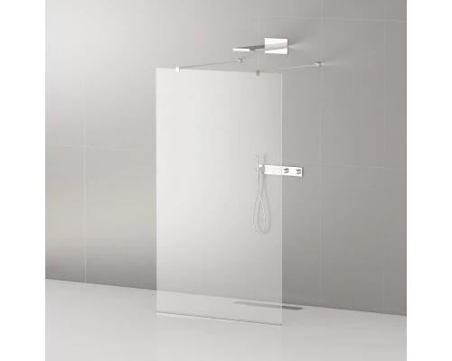 Душевая стенка Cezares Liberta 140 см со свободным входом, стекло прозрачное, профиль хром, LIBERTA-L-2-140-120-C-Cr