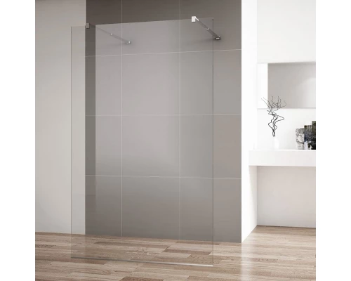 Душевая стенка Cezares Liberta 140 см со свободным входом, стекло прозрачное, профиль хром, LIBERTA-L-2-140-120-C-Cr