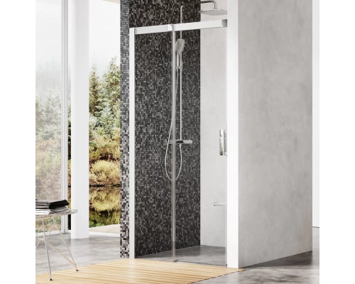 Дверь душевая Ravak Matrix MSD2-100, левая/правая, профиль сатин, витраж транспарент, 0WLA0U00Z1/0WPA0U00Z1