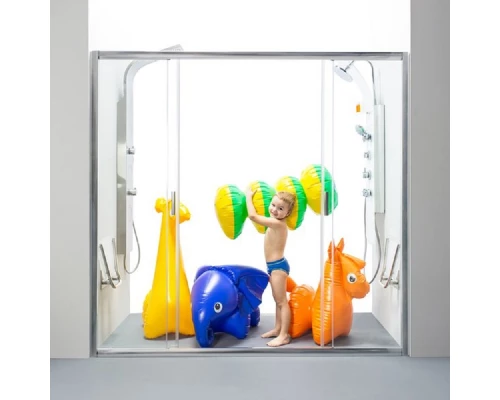 Душевая дверь в нишу Ravak Blix BLDP4-160, профиль белый, витраж транспарент, 0YVS0100Z1