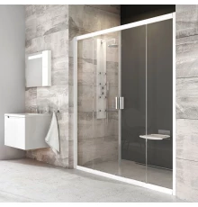 Душевая дверь в нишу Ravak Blix BLDP4-160, профиль белый, витраж транспарент, 0YVS0100Z1