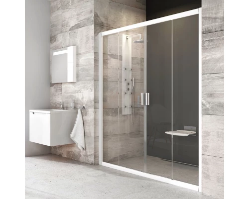 Душевая дверь в нишу Ravak Blix BLDP4-160, профиль белый, витраж транспарент, 0YVS0100Z1