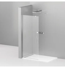 Душевая стенка Cezares Liberta 125 см со свободным входом, стекло прозрачное, профиль хром, LIBERTA-L-1-125-120-C-Cr