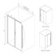 Душевая дверь в нишу Am.Pm Gem Solo 100 х 195 см, раздвижная, стёкла прозрачное и матовое, профиль черный матовый, W90G-100-1-195BM