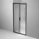 Душевая дверь в нишу Am.Pm Gem Solo 100 х 195 см, раздвижная, стёкла прозрачное и матовое, профиль черный матовый, W90G-100-1-195BM
