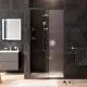 Душевая дверь в нишу Am.Pm Gem Solo 100 х 195 см, раздвижная, стёкла прозрачное и матовое, профиль черный матовый, W90G-100-1-195BM