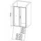 Душевая дверь в нишу Aquanet SD, 110 x 190 см, стекло прозрачное, профиль хром, SD-1100A