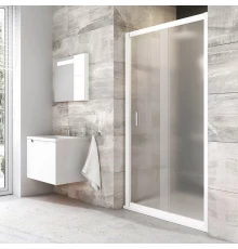Душевая дверь в нишу Ravak Blix BLDP2-120, профиль белый, вираж грейп , 0PVG0100ZG