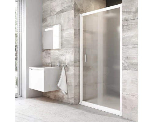 Душевая дверь в нишу Ravak Blix BLDP2-120, профиль белый, вираж грейп , 0PVG0100ZG