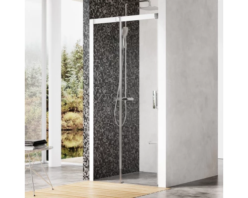 Дверь душевая Ravak Matrix MSD2-110, левая/правая, профиль белый, витраж транспарент, 0WLD0100Z1/0WPD0100Z1