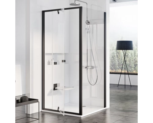 PDOP1-80 черный + транспарент, Ravak Pivot душевая дверь одноэлементная