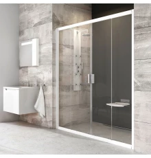 Душевая дверь в нишу Ravak Blix BLDP4-180, профиль белый, витраж транспарент, 0YVY0100Z1