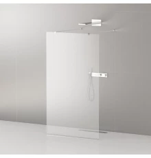 Душевая стенка Cezares Liberta 90 см со свободным входом, стекло прозрачное, профиль хром, LIBERTA-L-2-90-120-C-Cr