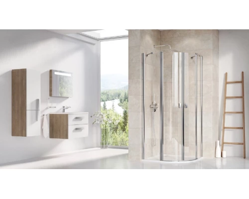 Душевой уголок Ravak Chrome CSKK4-80, профиль блестящий, витраж транспарент, 3Q140C00Z1