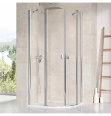 Душевой уголок Ravak Chrome CSKK4-80, профиль блестящий, витраж транспарент, 3Q140C00Z1