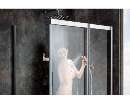 Душевой уголок Ravak Matrix MSDPS 110х80, левый/правый, профиль белый, витраж транспарент, 0WLD4100Z1/0WPD4100Z1