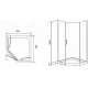 Душевой уголок Parly ZPE911B, 90 x 90 см, c поддоном, пятиугольный, профиль черный, стекло прозрачное