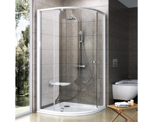 Душевой уголок Ravak Pivot PSKK3-90, профиль белый, витраж транспарент, 37677100Z1