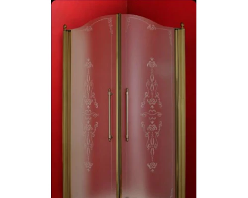 Душевой уголок Migliore Diadema, 90 х 90 х 195 см, стекло матовое с декором