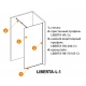Душевое ограждение Cezares Liberta-L-1-90-C-Cr 90 x 195 см, стекло прозрачное, профиль хром