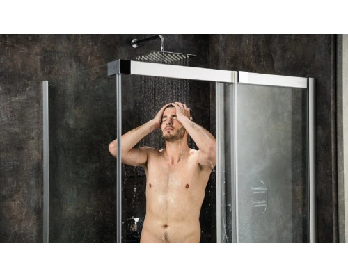 Душевой уголок Ravak Matrix MSDPS 100х100, левый/правый, профиль белый, витраж транспарент, 0WLAA100Z1/0WPAA100Z1