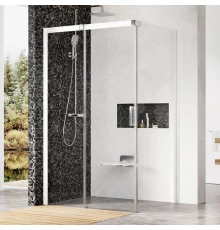 Душевой уголок Ravak Matrix MSDPS 100х100, левый/правый, профиль белый, витраж транспарент, 0WLAA100Z1/0WPAA100Z1