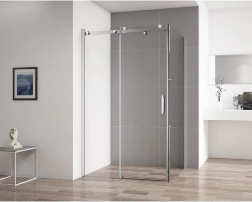 Душевой уголок Cezares STYLUS-SOFT-AH-1-120/80-C-Cr, 120 х 80 х 195 см, стекло прозрачное