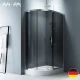 Душевой уголок Am.Pm Like Solo Slide 120 x 80 см, профиль матовый хром, стекло тонированное, W83G-302U120CG64