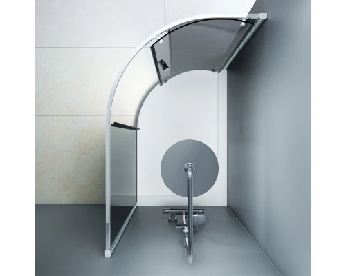 Душевой уголок Am.Pm Like Solo Slide 120 x 80 см, профиль матовый хром, стекло тонированное, W83G-302U120CG64