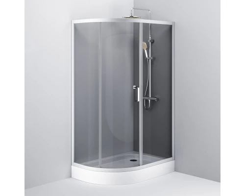 Душевой уголок Am.Pm Like Solo Slide 120 x 80 см, профиль матовый хром, стекло тонированное, W83G-302U120CG64