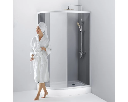 Душевой уголок Am.Pm Like Solo Slide 120 x 80 см, профиль матовый хром, стекло тонированное, W83G-302U120CG64