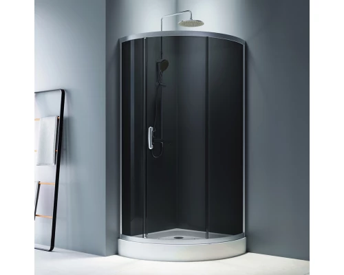 Душевой уголок Am.Pm Like Solo Slide 90 x 90 см, профиль матовый хром, стекло тонированное, W83G-315-090CG64