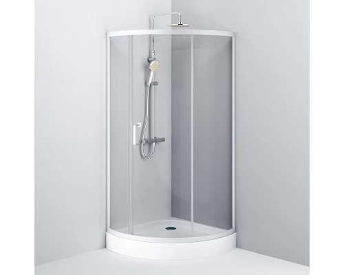 Душевой уголок Am.Pm Like Solo Slide 90 x 90 см, профиль матовый хром, стекло тонированное, W83G-315-090CG64