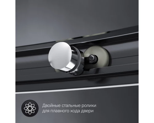 Душевой уголок Am.Pm Like Solo Slide 90 x 90 см, профиль матовый хром, стекло тонированное, W83G-315-090CG64