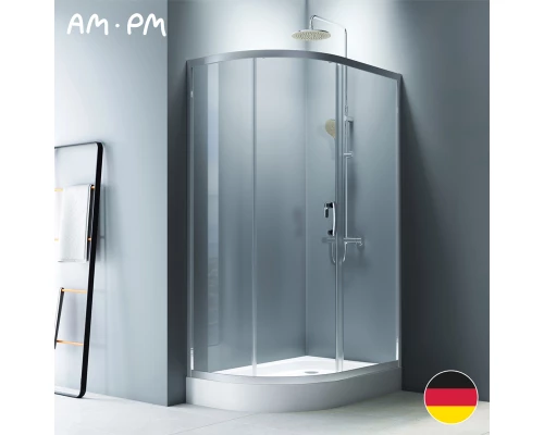 Душевой уголок Am.Pm Like Solo Slide 120 x 80 см, профиль матовый хром, стекло прозрачное, W83G-302U120CT64