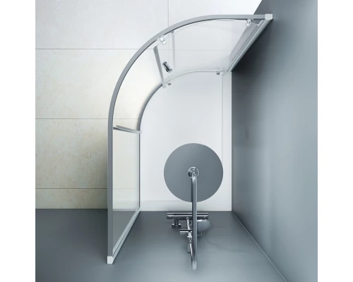 Душевой уголок Am.Pm Like Solo Slide 120 x 80 см, профиль матовый хром, стекло прозрачное, W83G-302U120CT64