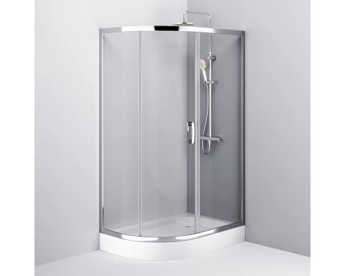 Душевой уголок Am.Pm Like Solo Slide 120 x 80 см, профиль матовый хром, стекло прозрачное, W83G-302U120CT64