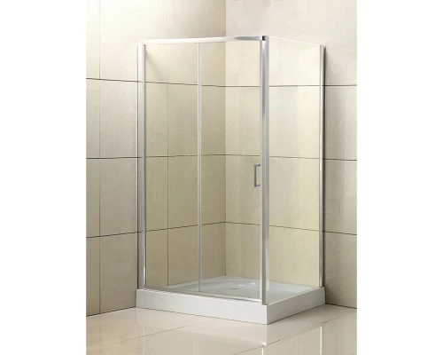 Душевой уголок BelBagno UNO, 110 х 80 х 185 см, стекло рифлёное, профиль хром, UNO-AH-1-110/80-P-Cr